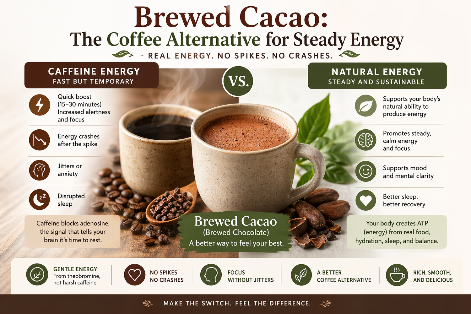Brewed Cacao: A Coffee Alternative for Steady Energy Without the Crash