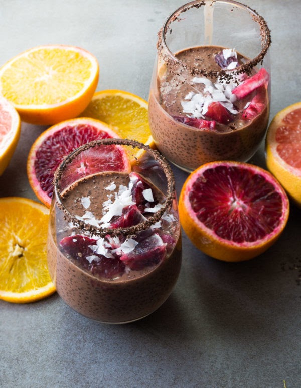 Winter Citrus Chocolate Chia Pudding