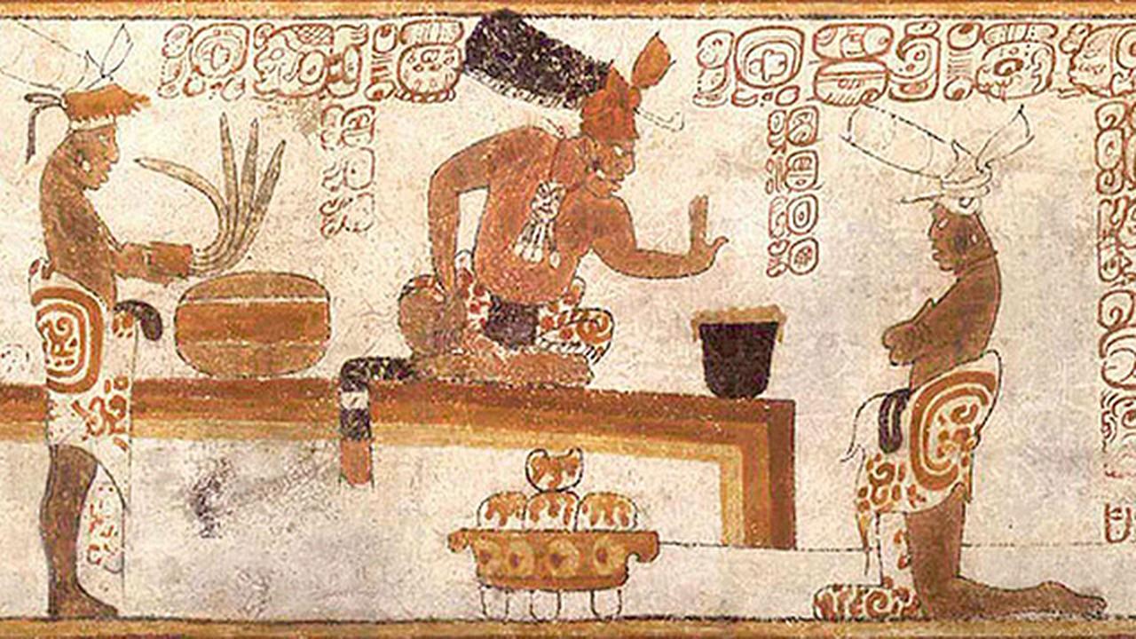 Aztec drawing of Xocolatl