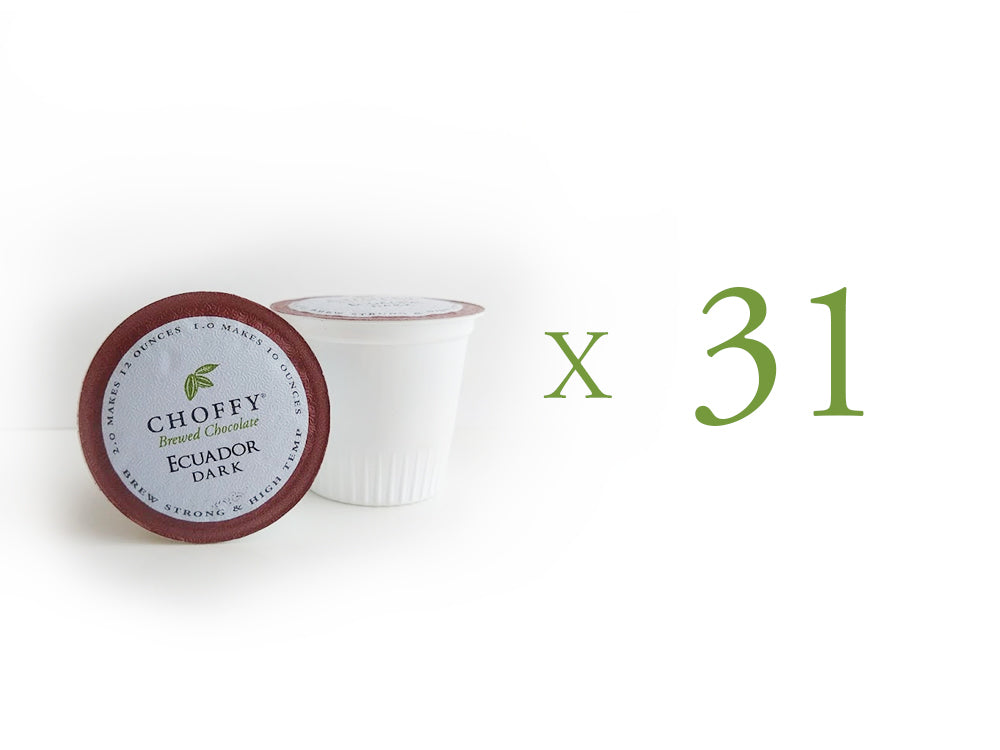 Ecuador Dark Choffy Brewed Cacao - Single Serve Choffy Cups