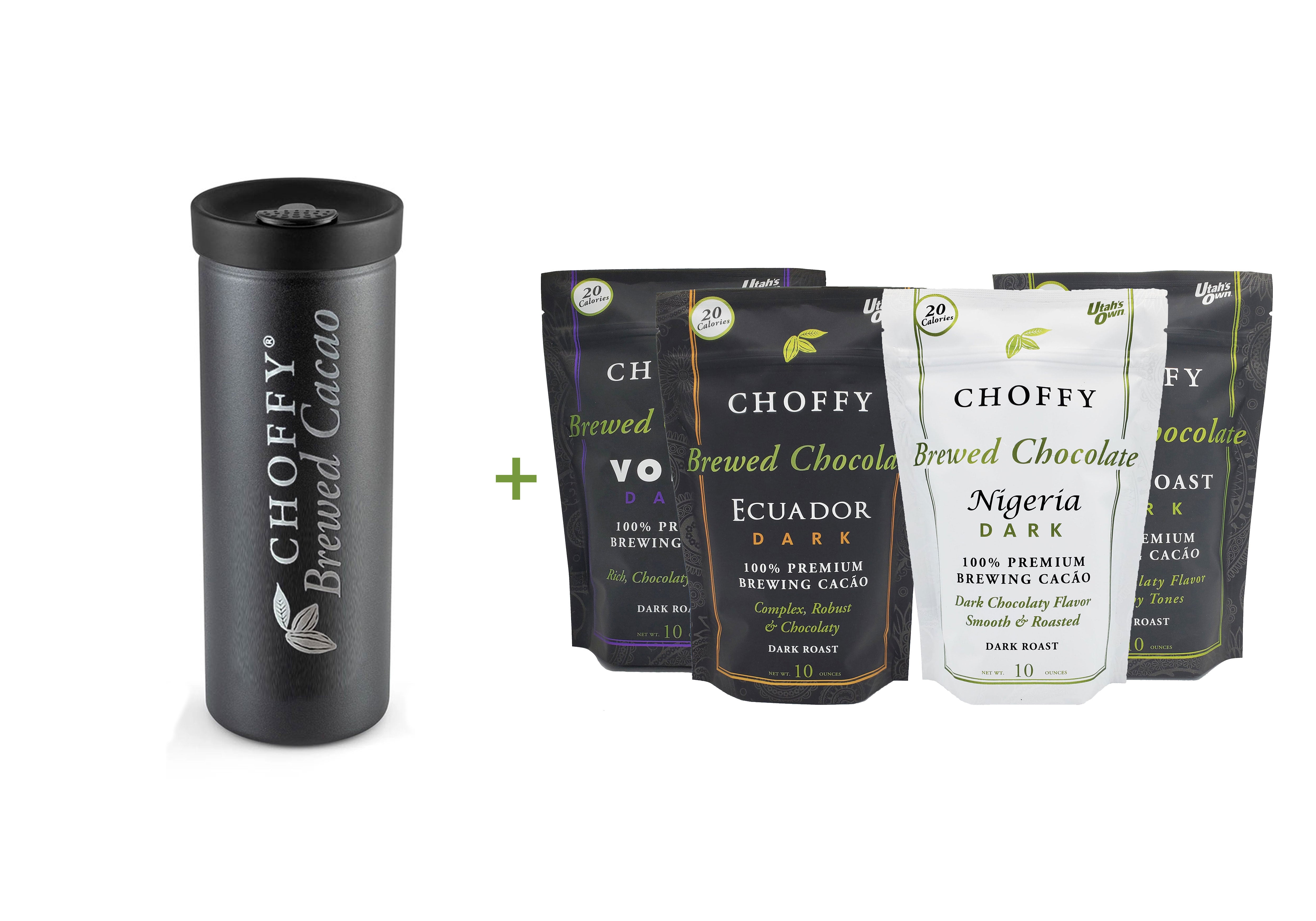 Choffy Brewed Cacao - Dark Roast Starter Kit