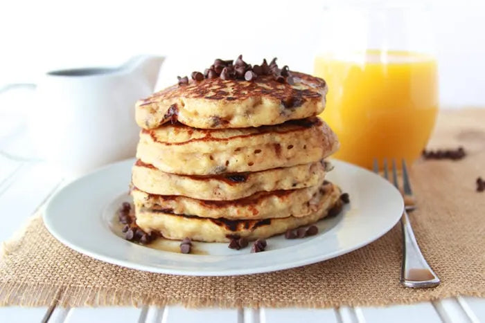 Chocolate Chip Pancakes with Choffy Syrup