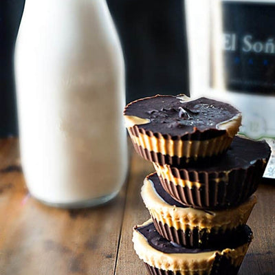 Superfood Choffy peanut butter cups in a muffin tin