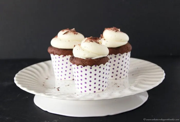 Double Chocolate Choffy Cupcakes with Cream Cheese Frosting