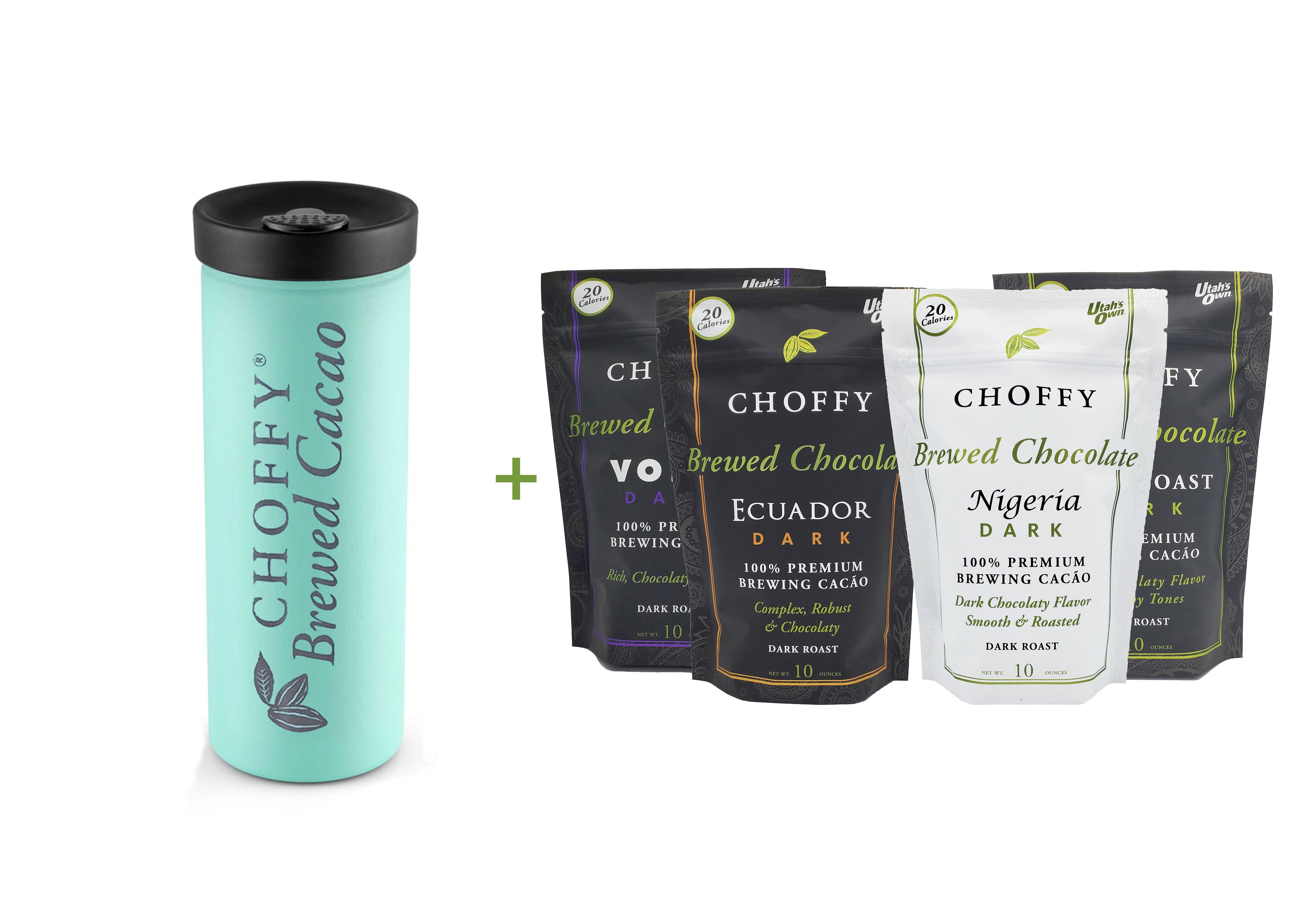 Choffy Brewed Cacao - Dark Roast Starter Kit