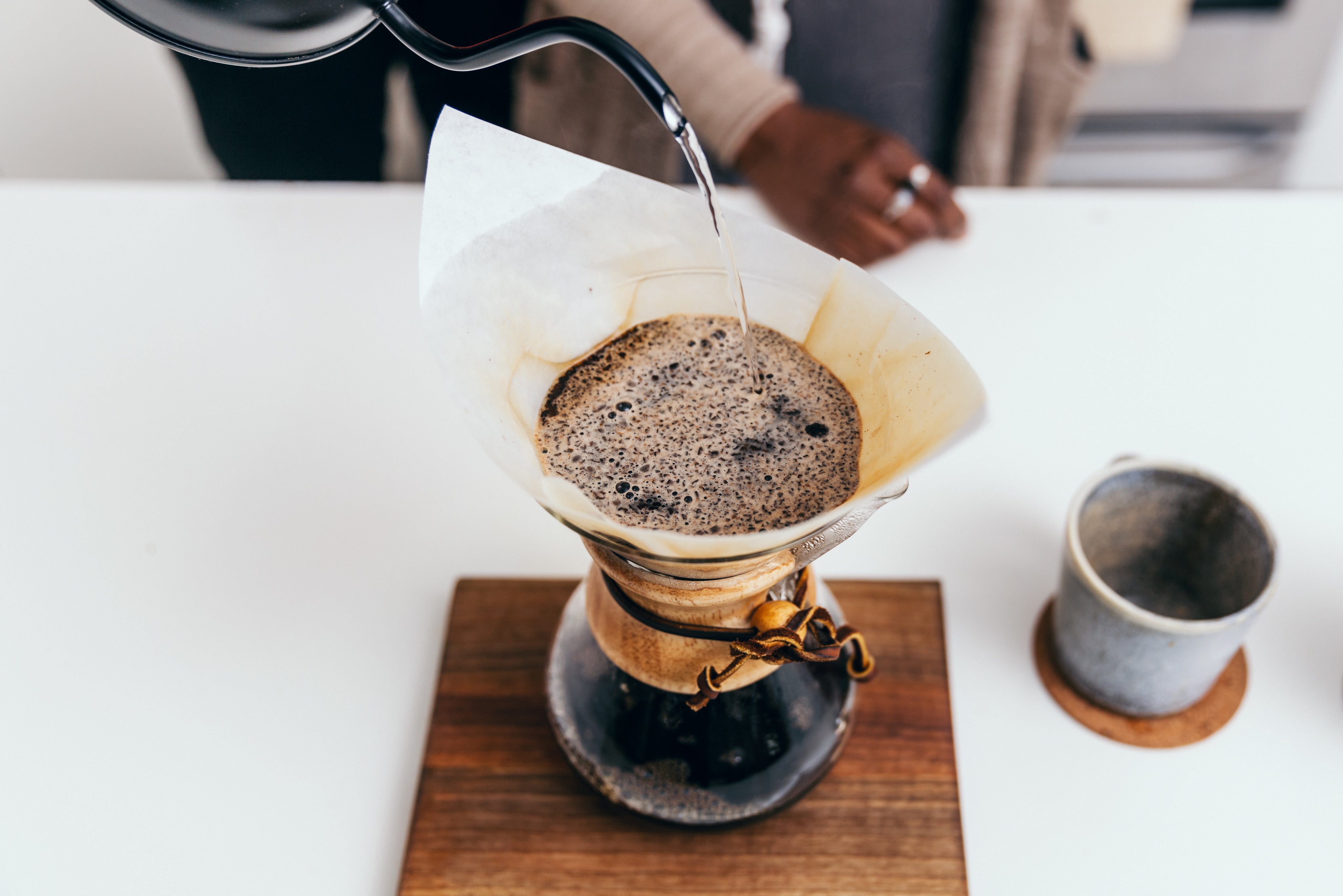 Brewing Choffy in a pourover